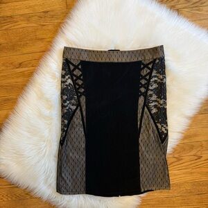 Vintage Tripp nyc black velvet midi skirt